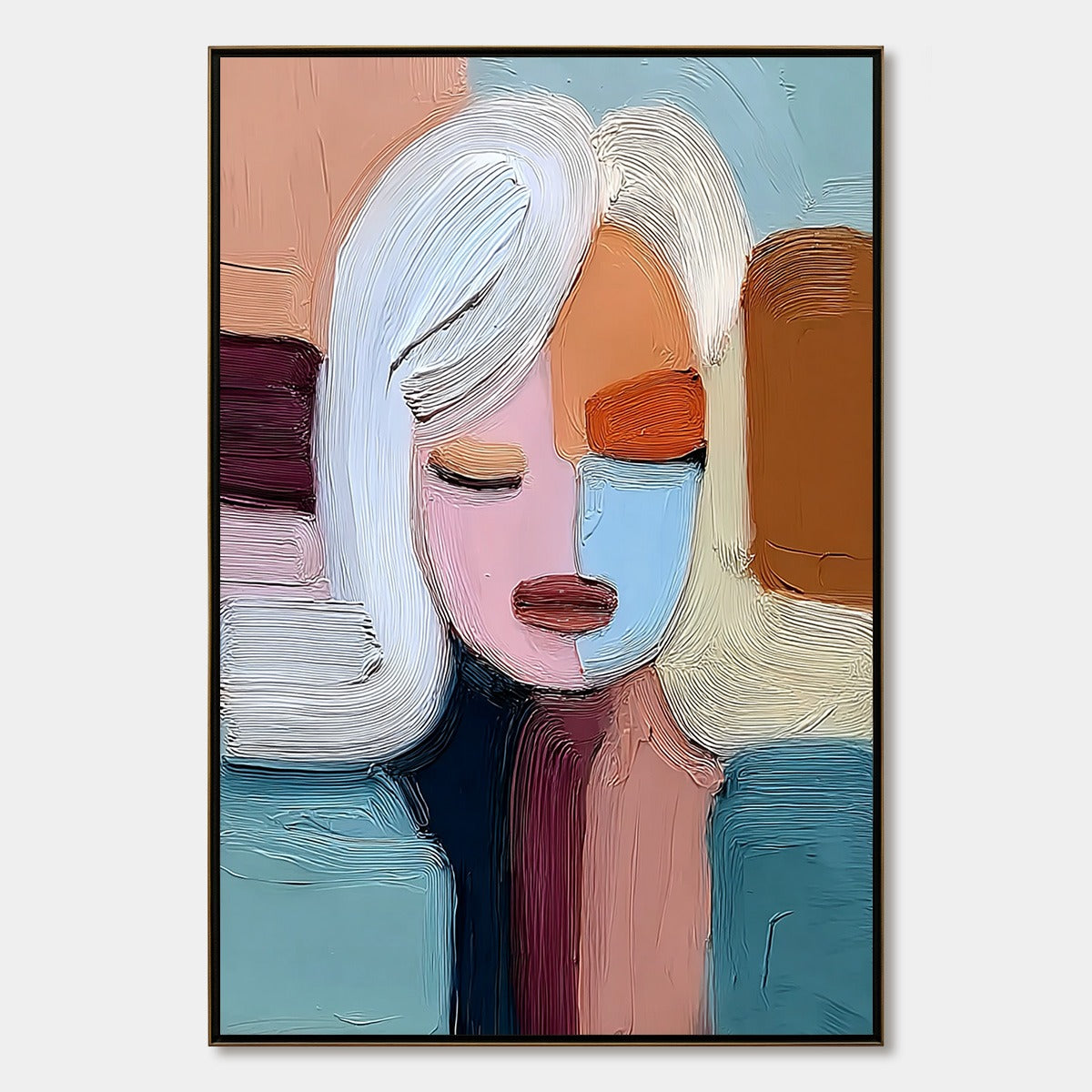 Quiet Contemplation – Figurative Impasto Oil Painting, view 1