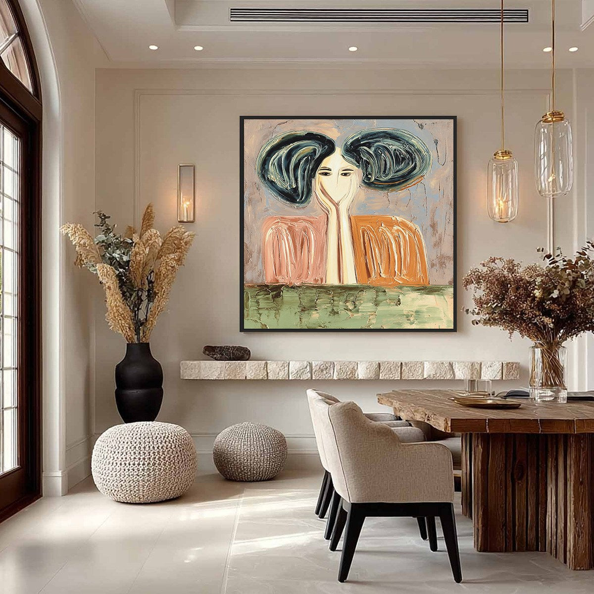 Quiet Contemplation – Figurative Impasto Oil Painting, view 4