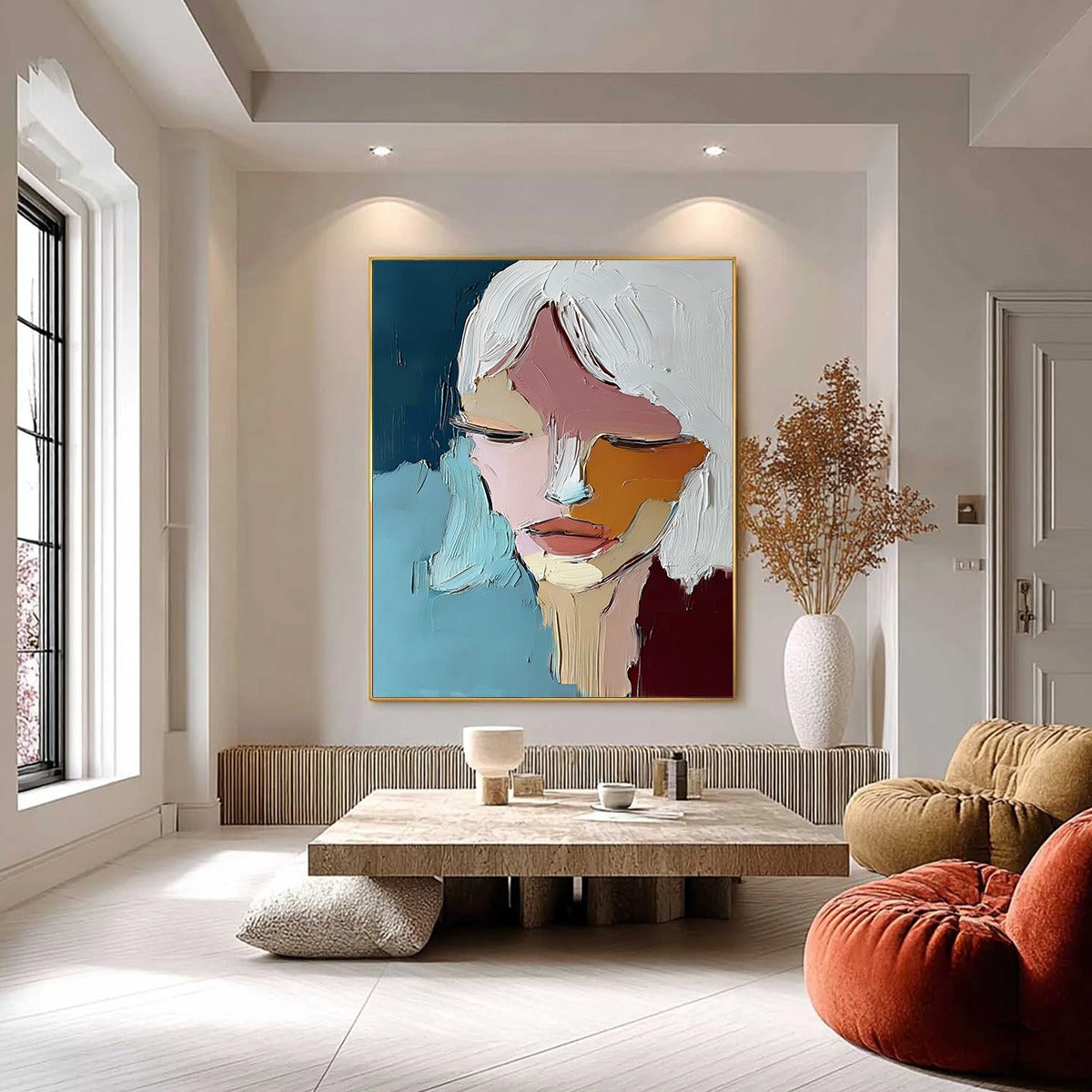 Quietude – Figurative Impasto Oil Painting, view 2