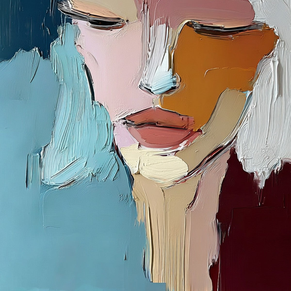 Quietude – Figurative Impasto Oil Painting, view 5