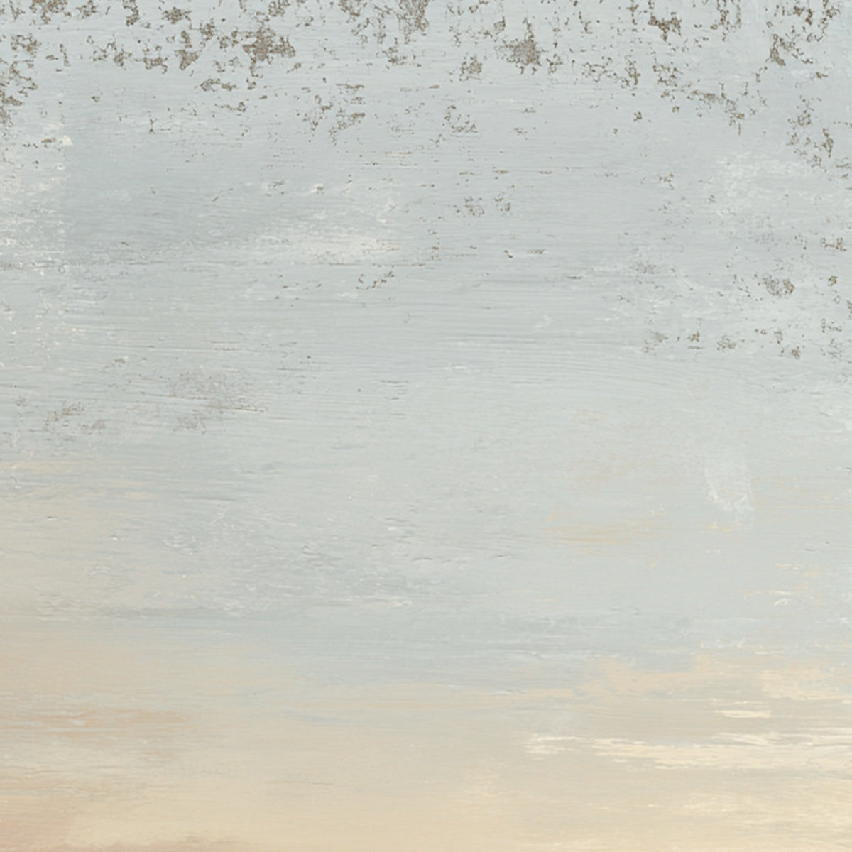 Quiet Shore hand-painted white, beige and sand textured coastal abstract painting shown with white frame