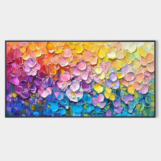 Rainbow Falls – Floral Impasto Oil Painting, view 1