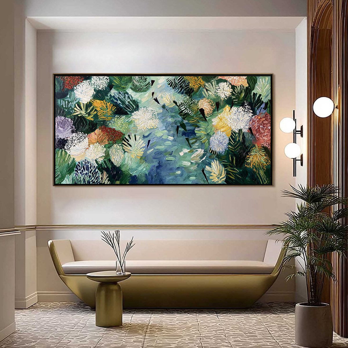 River Of Blooms – River Impasto Painting, view 2