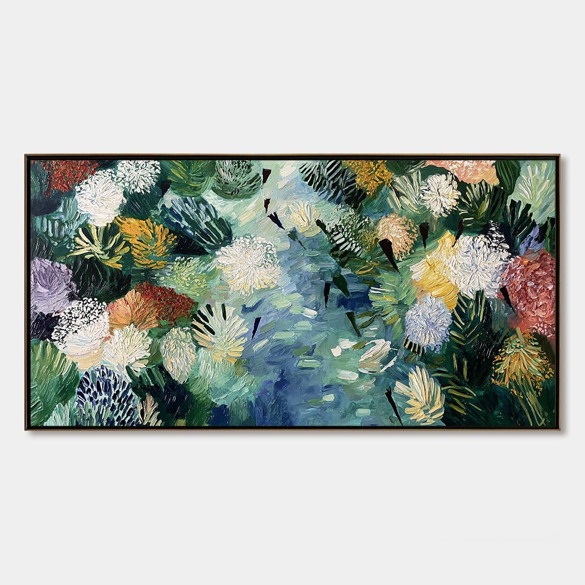 River Of Blooms – River Impasto Painting, view 1
