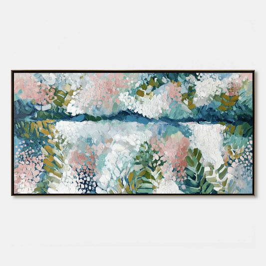River Of Petals – River Impasto Painting, view 1