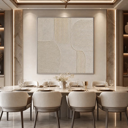 Wabi-Sabi Abstract Textured Oil Painting – Sanctuary