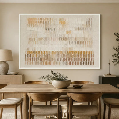 Sandline Horizon – Wabi-Sabi Neutral Abstract Oil Painting, view 5