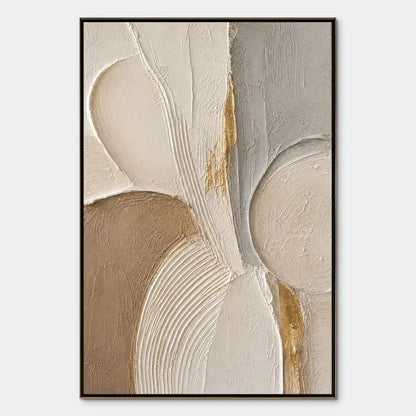 Sculpted Quiet – Wabi-Sabi Neutral Abstract Oil Painting, view 1