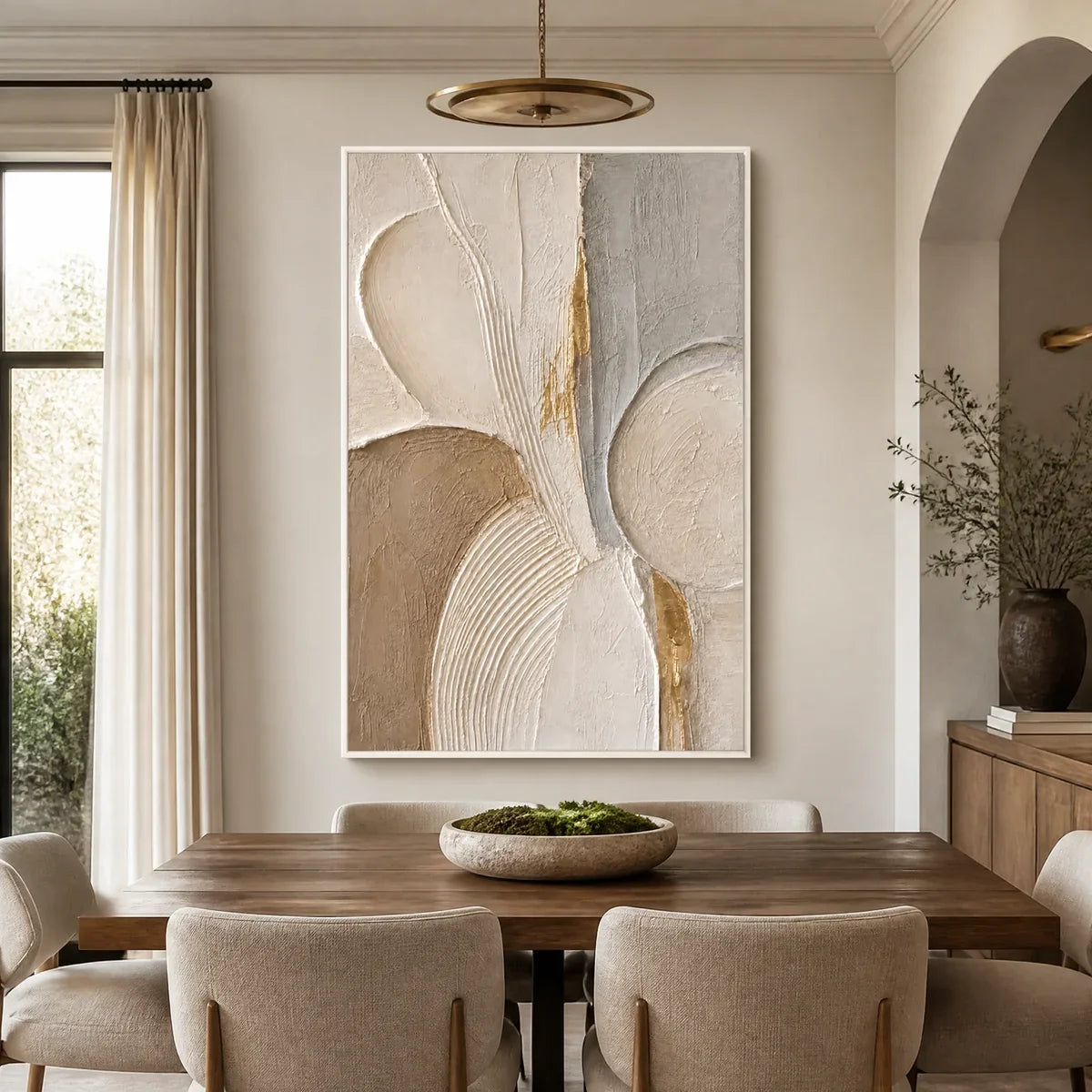 Sculpted Quiet – Wabi-Sabi Neutral Abstract Oil Painting, view 5