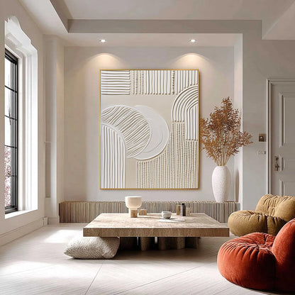 Wabi-Sabi Anchor Textured Oil Painting – Sculpted Serenity
