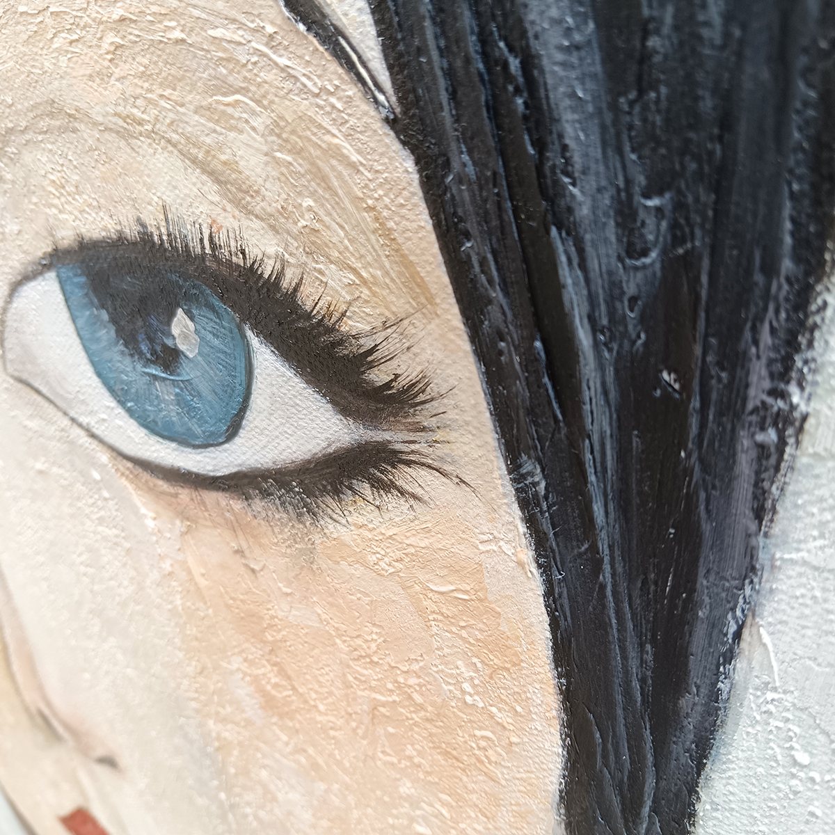 Ready to Ship – Figurative Textured Oil Painting, view 5