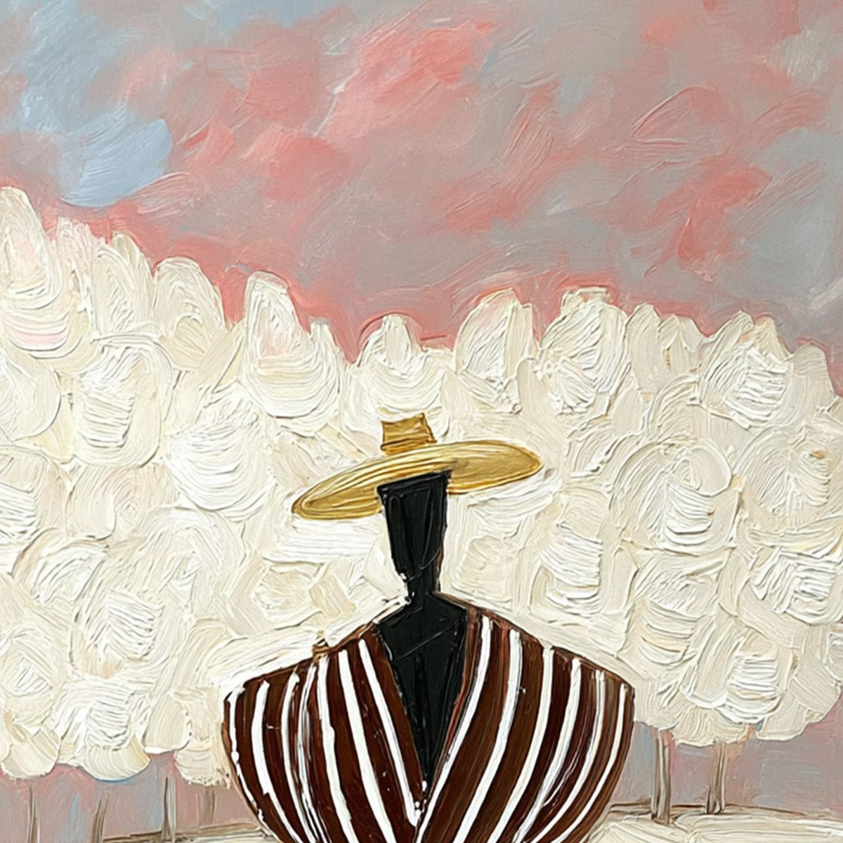 Serene Reflection – Figurative Impasto Oil Painting, view 3