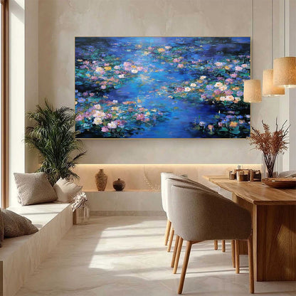 Serene Reflections – Lily Textured Oil Painting, view 4