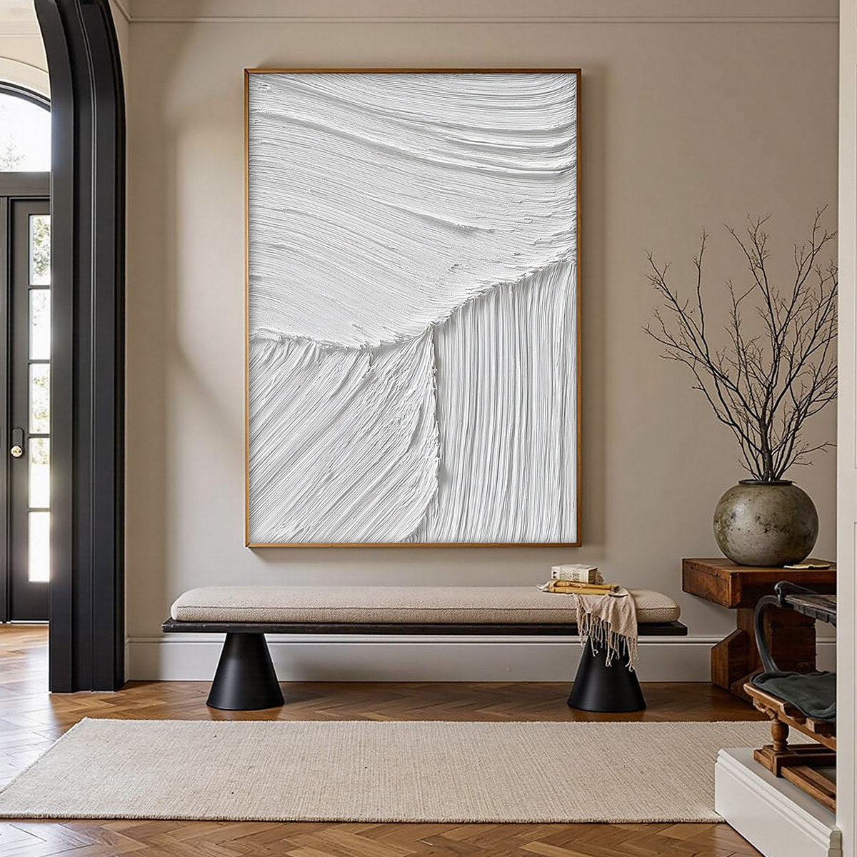 Serene Rift – Wabi-Sabi Landscape Acrylic Painting, view 2