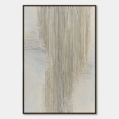 Serene Stria – Wabi-Sabi Abstract Oil Painting, view 1