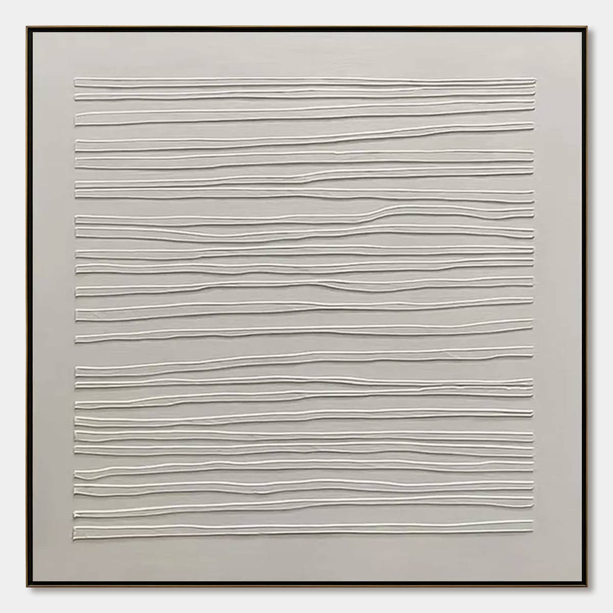 Serene Lines – Wabi-Sabi Abstract Oil Painting, view 1