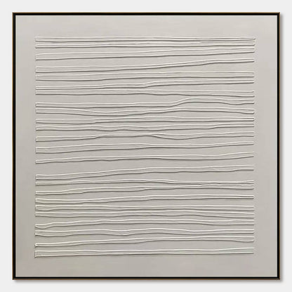 Serene Lines – Wabi-Sabi Abstract Oil Painting, view 1