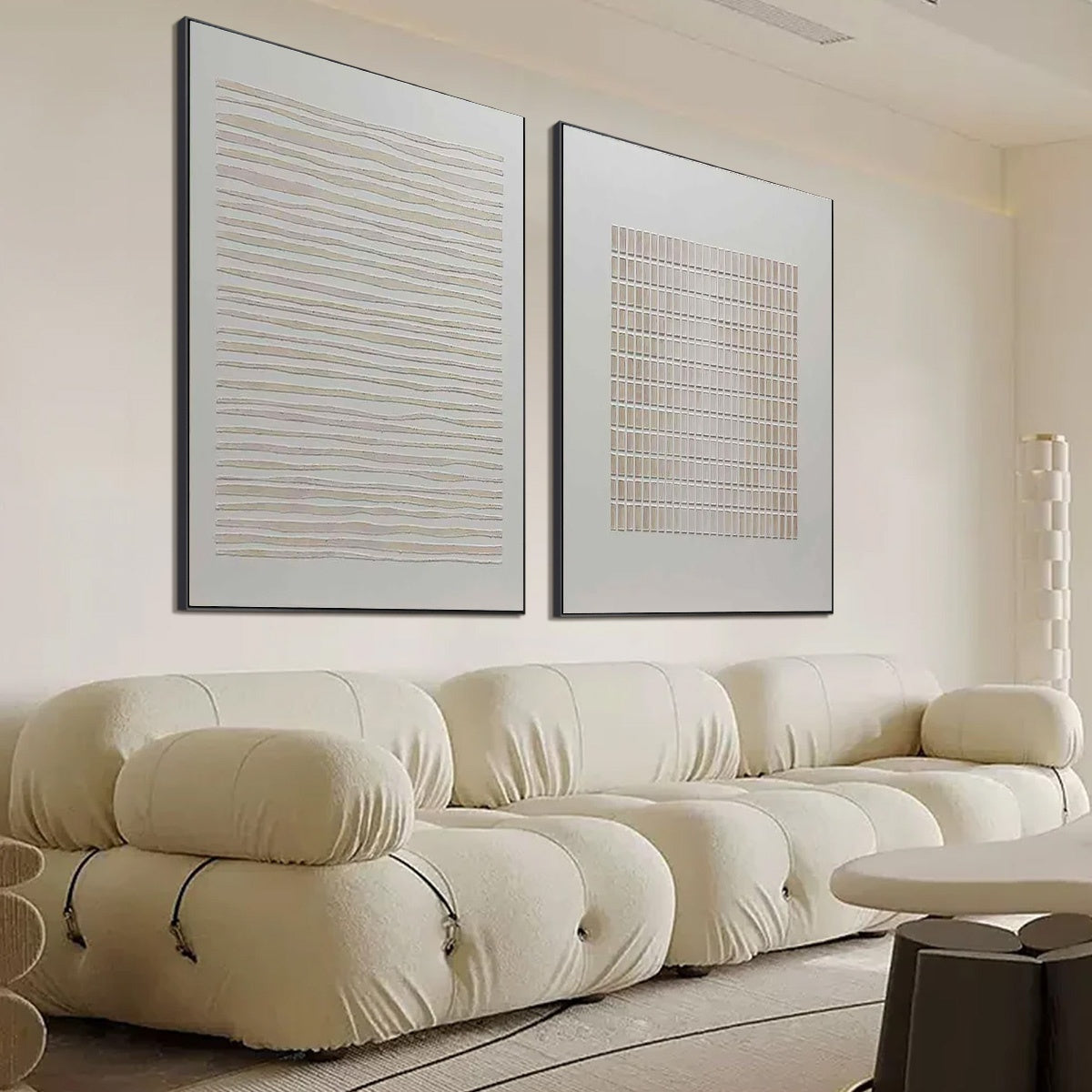 Serene Rhythms – Wabi-Sabi Abstract Oil Painting, view 3