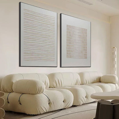 Serene Rhythms – Wabi-Sabi Abstract Oil Painting, view 3