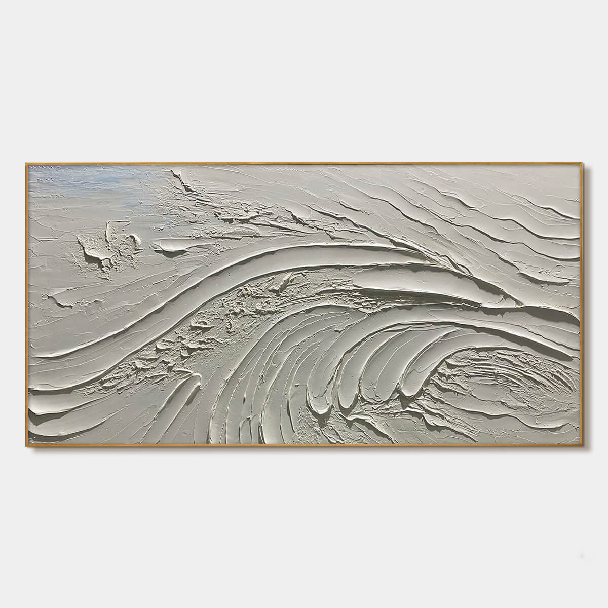 Serene Ridges – Wabi-Sabi Abstract Oil Painting, view 1