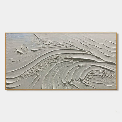 Serene Ridges – Wabi-Sabi Abstract Oil Painting, view 1
