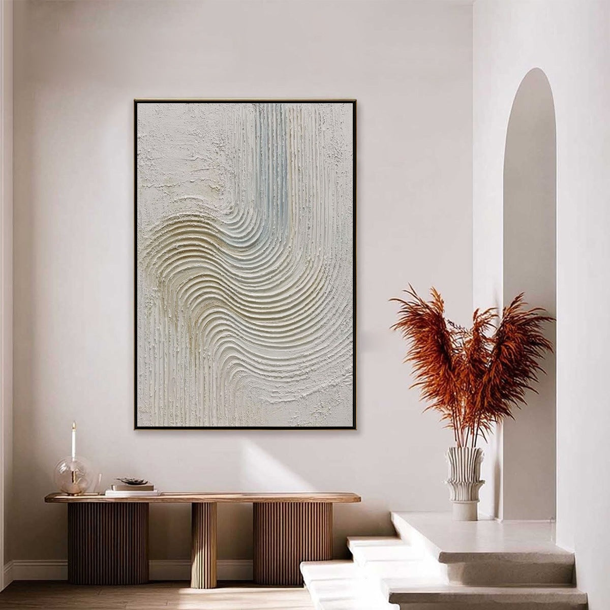 Silent Frequency – Wabi-Sabi Seascape Oil Painting, view 4