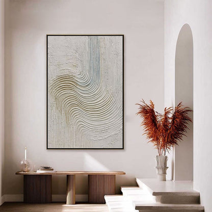 Silent Frequency – Wabi-Sabi Seascape Oil Painting, view 4