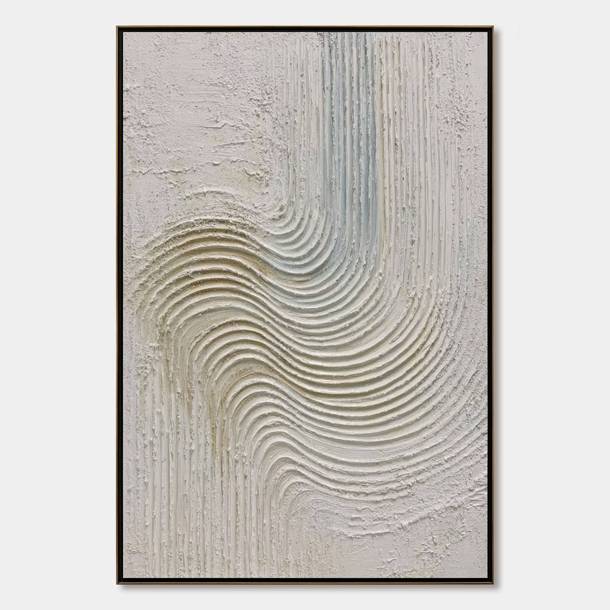 Silent Frequency – Wabi-Sabi Seascape Oil Painting, view 1
