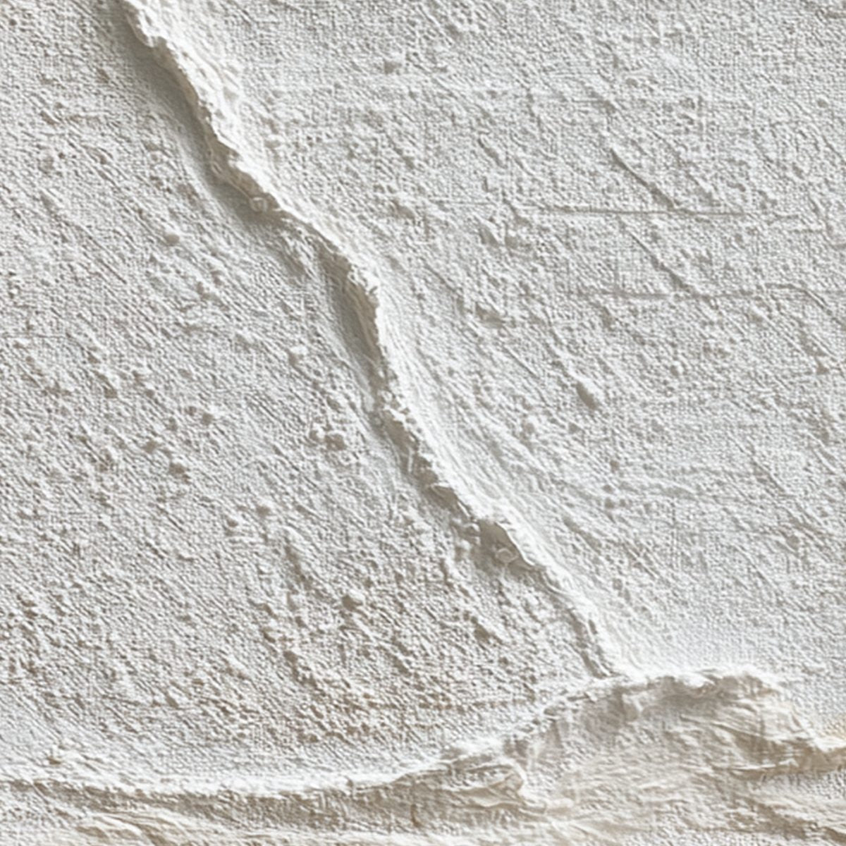 Silent Strata hand-painted white and beige textured coastal abstract painting shown with white frame