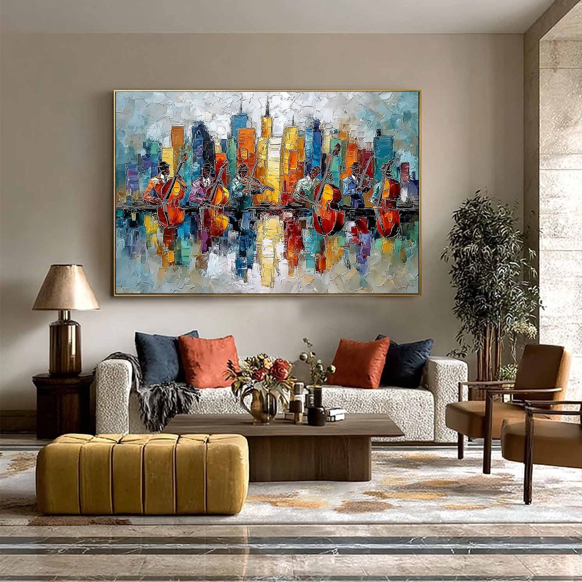 Figurative Palette Knife Oil Painting – Skyline Sonata
