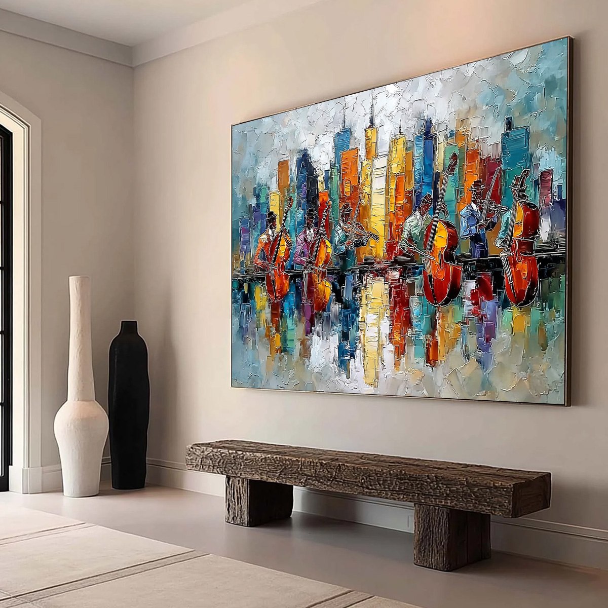 Figurative Palette Knife Oil Painting – Skyline Sonata