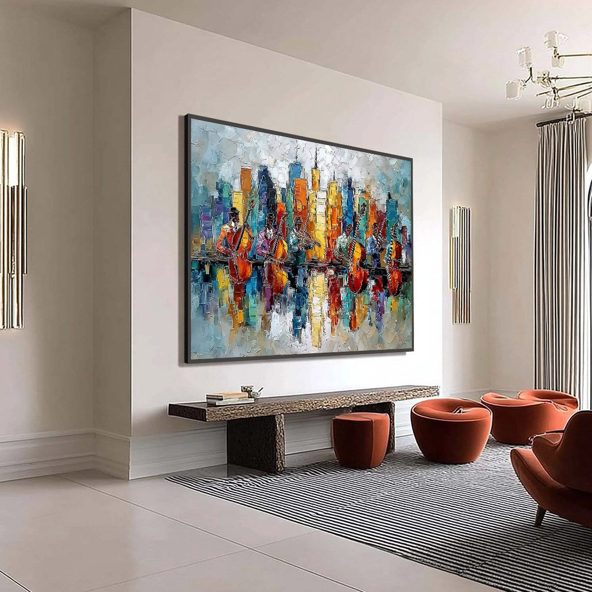Figurative Palette Knife Oil Painting – Skyline Sonata