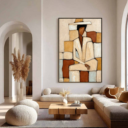 Solitude – Figurative Impasto Oil Painting, view 4