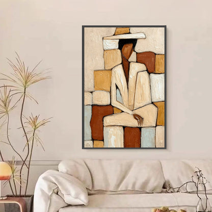 Solitude – Figurative Impasto Oil Painting, view 2