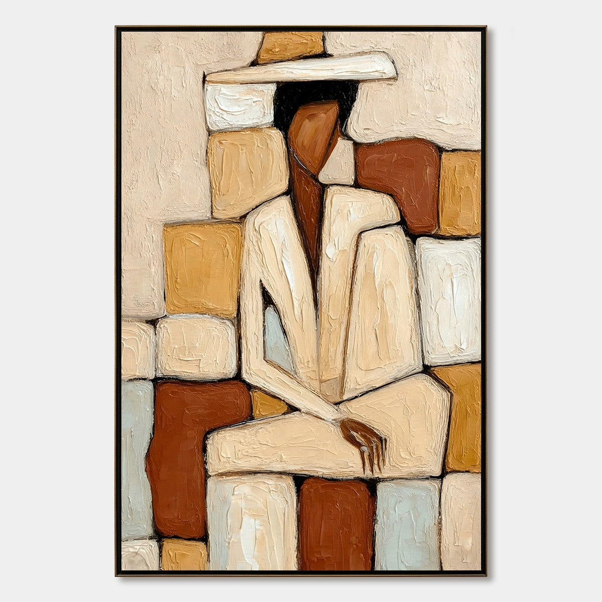 Solitude – Figurative Impasto Oil Painting, view 1