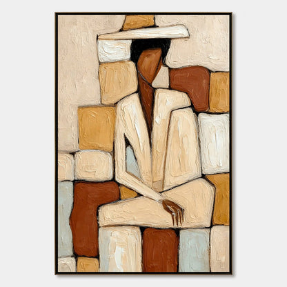 Solitude – Figurative Impasto Oil Painting, view 1