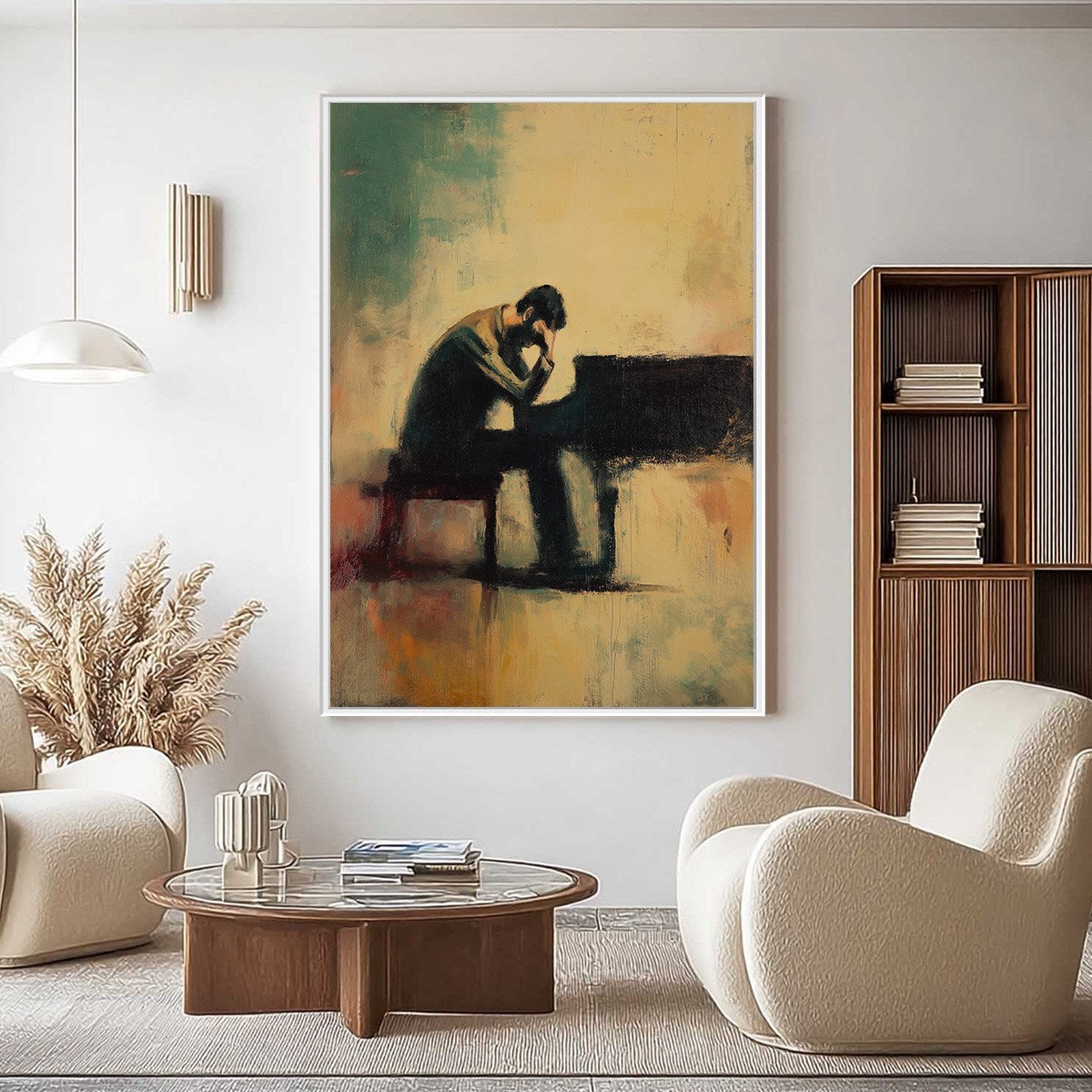Solitude Sonata – Couple Oil Painting, view 5