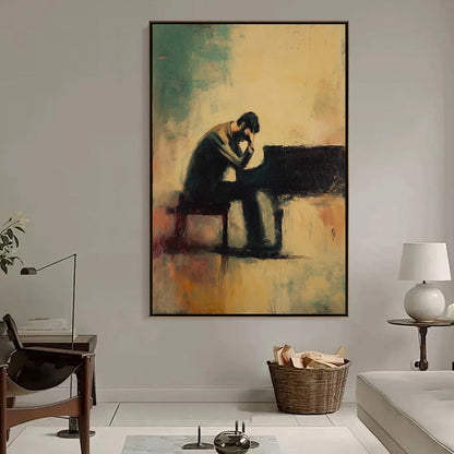 Solitude Sonata – Couple Oil Painting, view 2