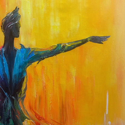 Soulflight – Dancer Impasto Oil Painting, view 4