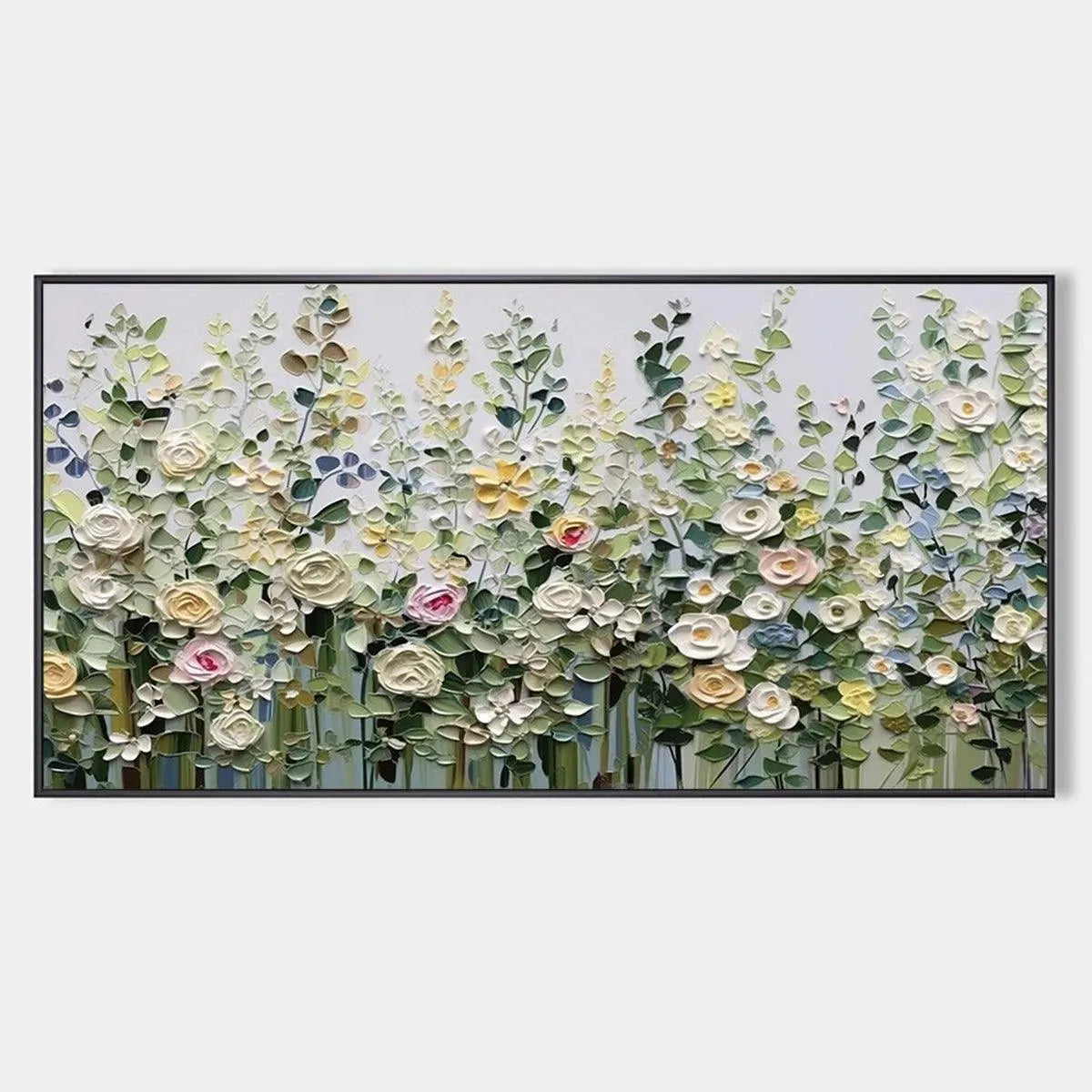 Spring Meadow – Meadow Impasto Painting, view 1