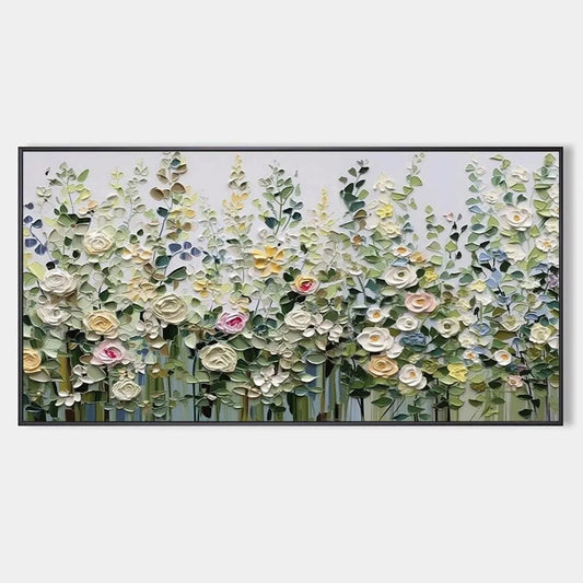 Spring Meadow – Meadow Impasto Painting, view 1