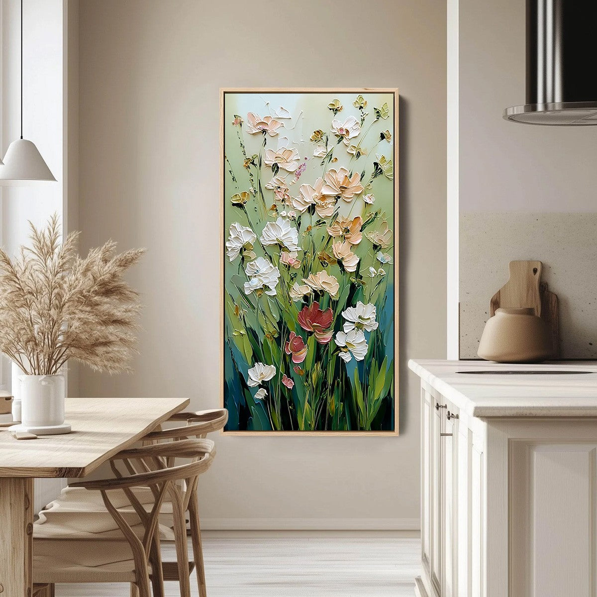 Spring'S Embrace – Wildflower Impasto Painting, view 4