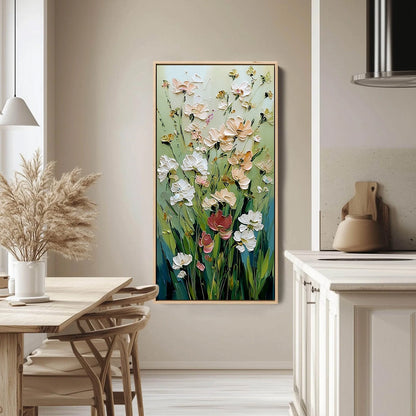 Spring'S Embrace – Wildflower Impasto Painting, view 4