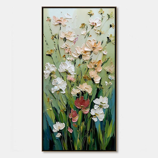 Spring'S Embrace – Wildflower Impasto Painting, view 1