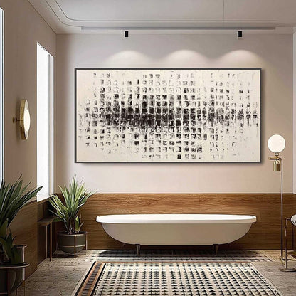 Static Rhythm – Wabi-Sabi Abstract Oil Painting, view 2
