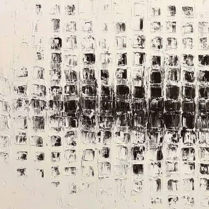 Static Rhythm – Wabi-Sabi Abstract Oil Painting, view 5