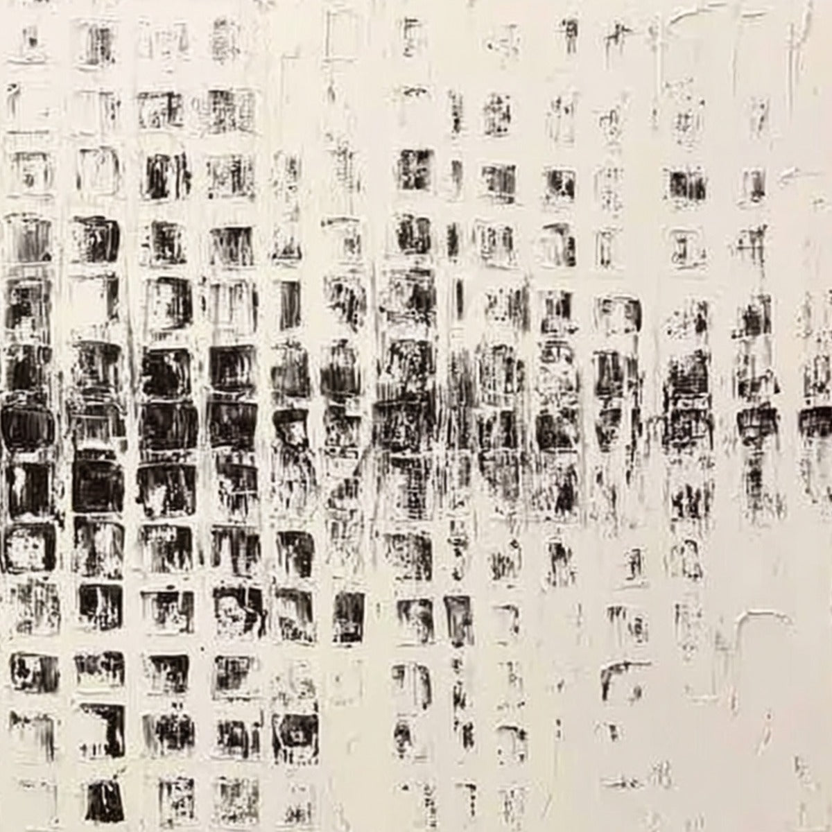 Static Rhythm – Wabi-Sabi Abstract Oil Painting, view 3