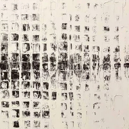 Static Rhythm – Wabi-Sabi Abstract Oil Painting, view 3