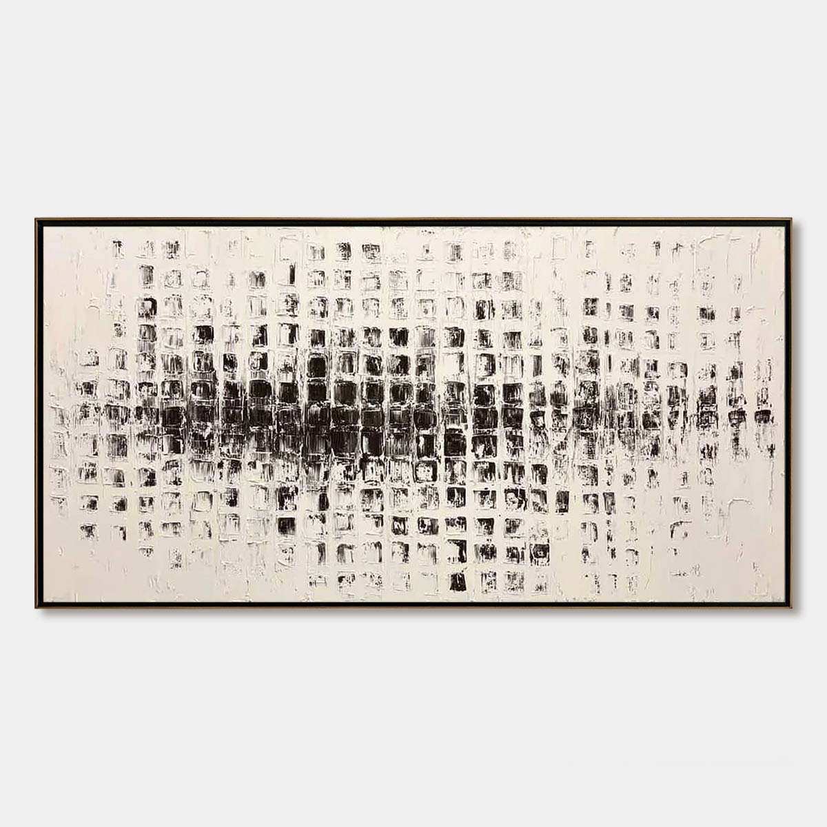 Static Rhythm – Wabi-Sabi Abstract Oil Painting, view 1