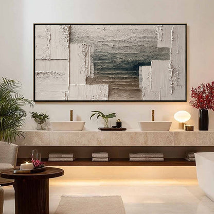 Strata – Wabi-Sabi Anchor Impasto Oil Painting, view 4